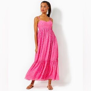 Lilly Pulitzer Heidi Maxi Dress Aura Pink NWT